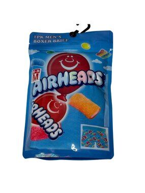 Airheads Mens Boxer Briefs M Candy Graphic Novelty Underwear Blue